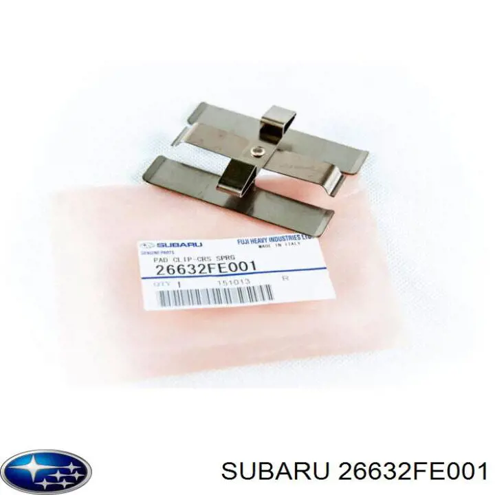 Комплект пружинок крепления дисковых колодок задних SUBARU 26632FE001