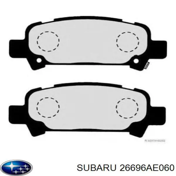 26696AE060 Subaru задние тормозные колодки