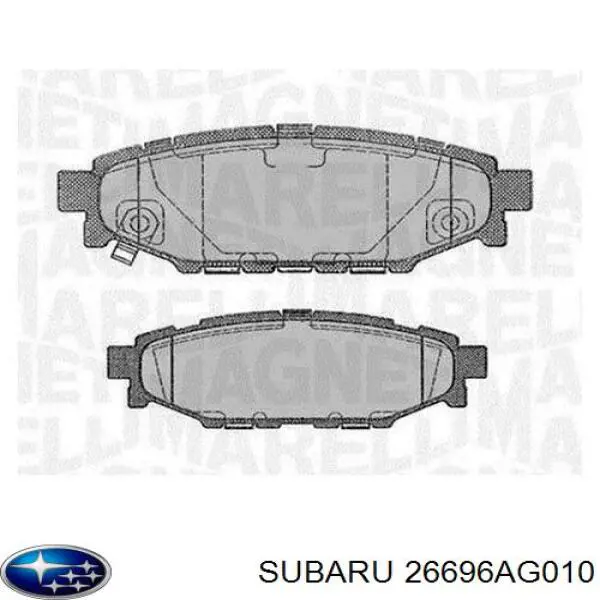 Задние дисковые колодки Subaru 26696AG010
