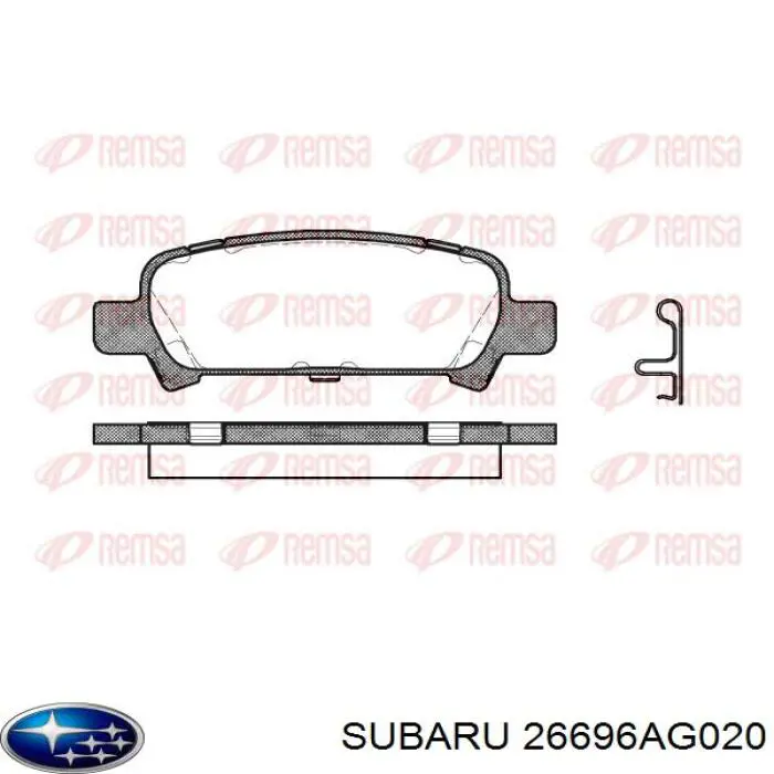 26696AG020 Subaru задние тормозные колодки