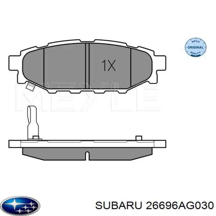 26696AG030 Subaru задние тормозные колодки