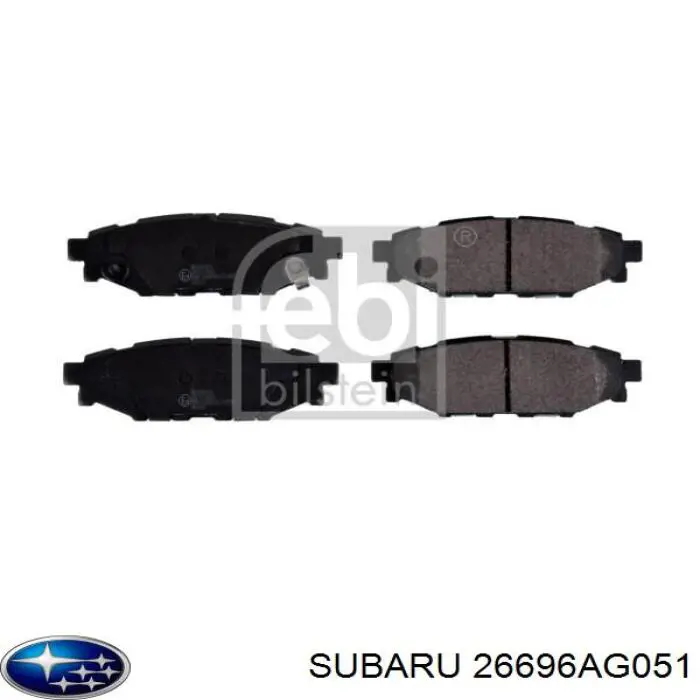 Купить 26696AG051 Subaru Колодки тормозные