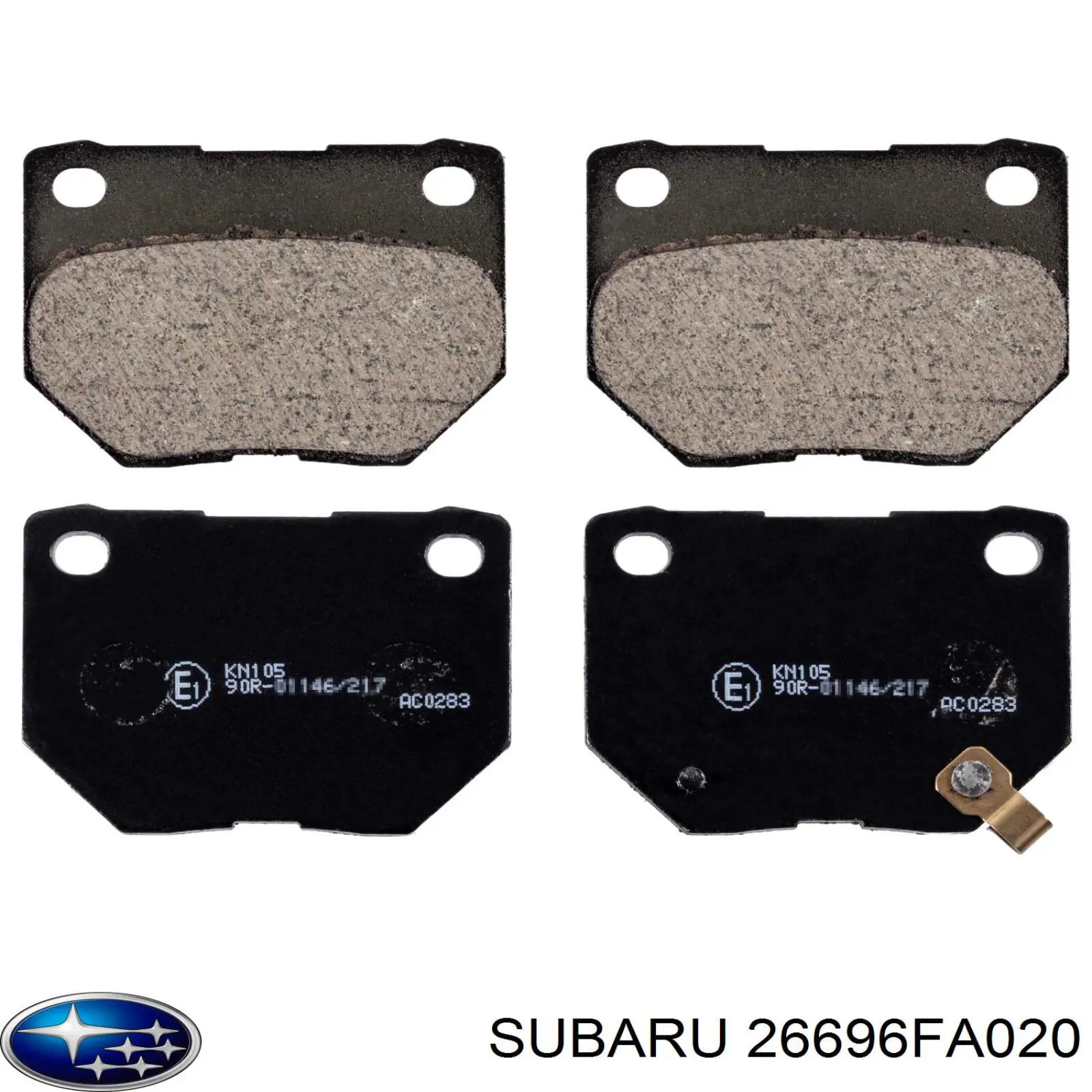 Колодки тормозные задние дисковые SUBARU 26696FA020