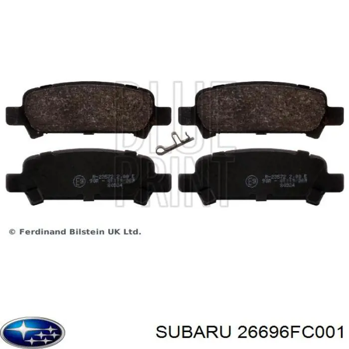 26696FC001 Subaru задние тормозные колодки
