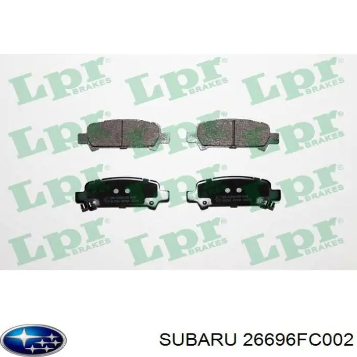 Задние тормозные колодки 26696FC002 Subaru