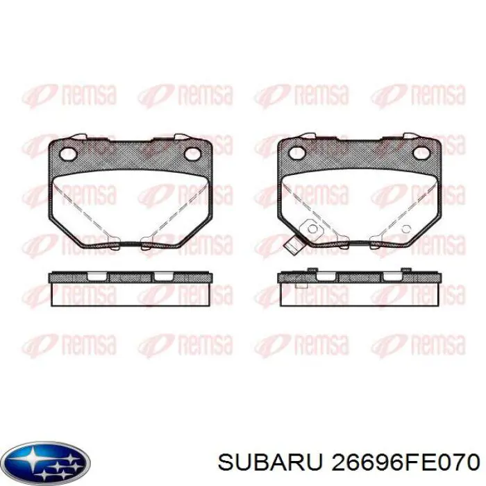 26696FE070 Subaru задние тормозные колодки