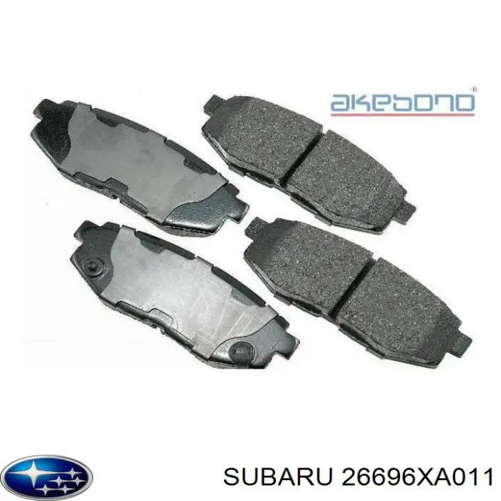 26696XA011 Subaru sapatas do freio traseiras de disco