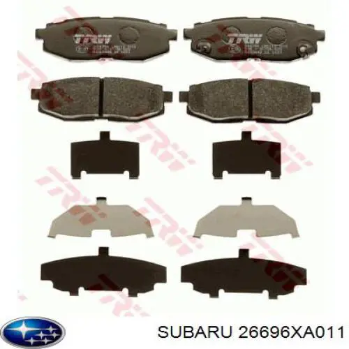 Купить 26696XA011 Subaru Колодки тормозные задние, дисковые