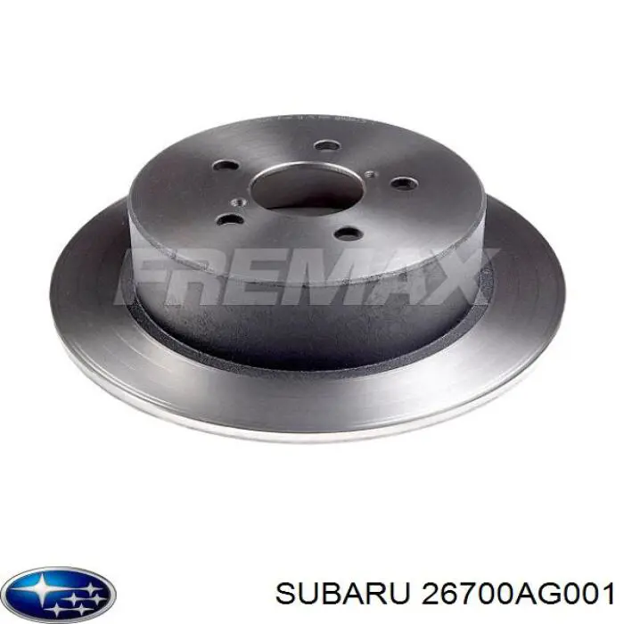 Тормозные диски 26700AG001 Subaru