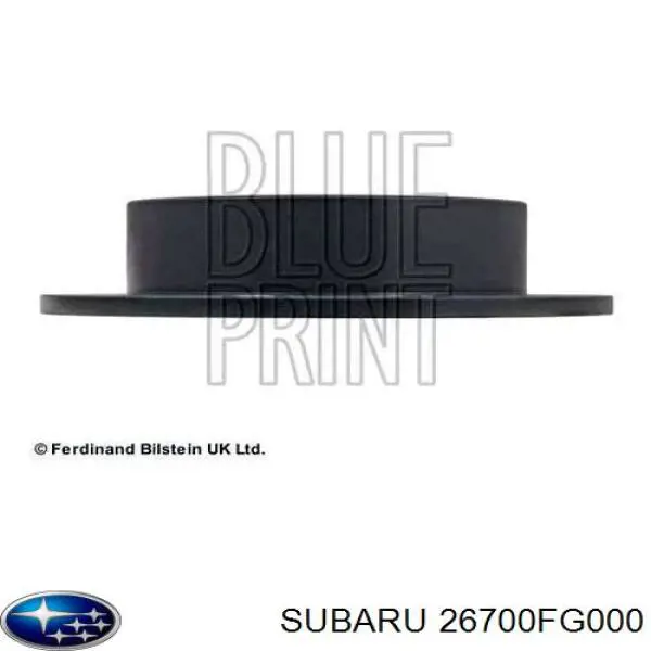 26700FG000 Subaru Disco do freio traseiro