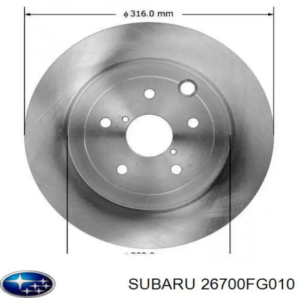 Тормозные диски 26700FG010 Subaru