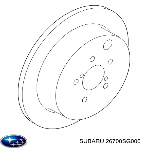 Купить 26700SG000 Subaru Диск тормозной задний