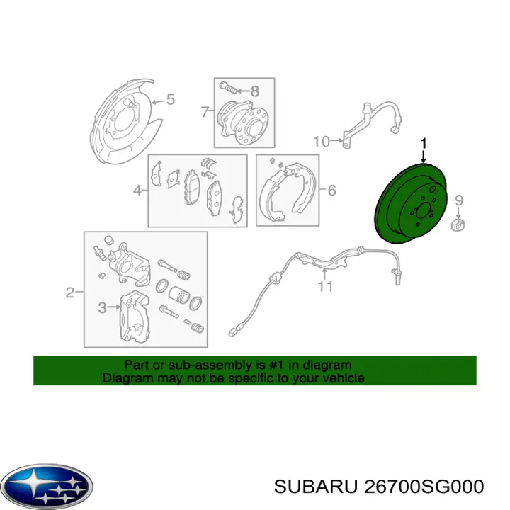 26700SG000 Subaru Дисковый тормоз