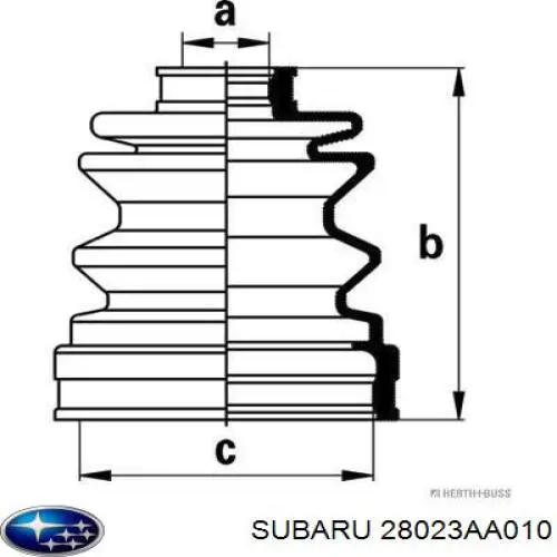 28023AA010 Subaru пыльник шруса передней полуоси внутренний