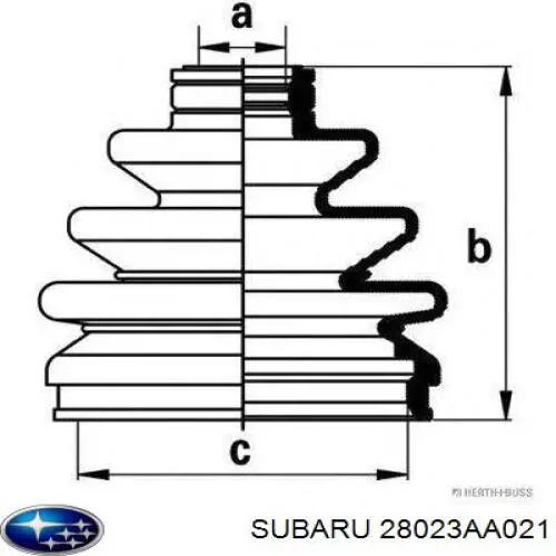 28023AA021 Subaru пыльник шруса передней полуоси наружный