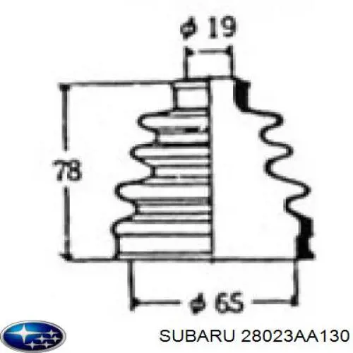 Fuelle, árbol de transmisión delantero interior 28023AA130 Subaru