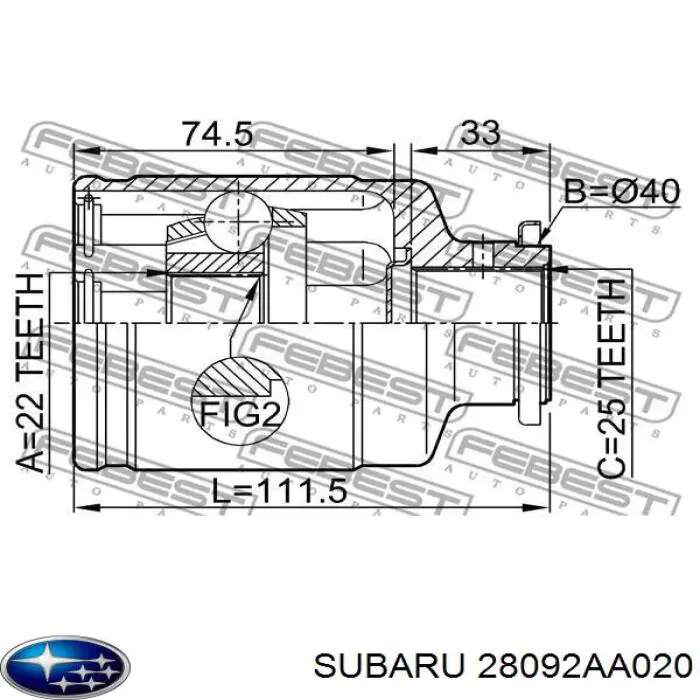  28092AA020 Subaru