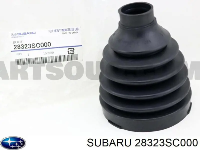 Bota de proteção interna de junta homocinética do semieixo dianteiro para Subaru Forester (S12, SH)