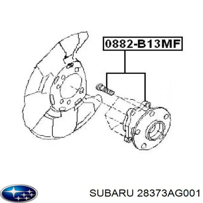 Купить 28373AG001 Subaru Ступица переднего колеса