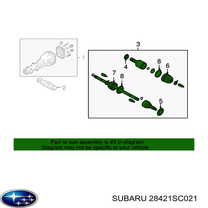 Полуось задняя XX28421SC010 Market (OEM)