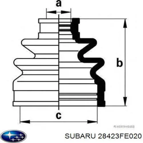 28423FE020 Subaru Пыльник шарнира угловых скоростей наружный задний