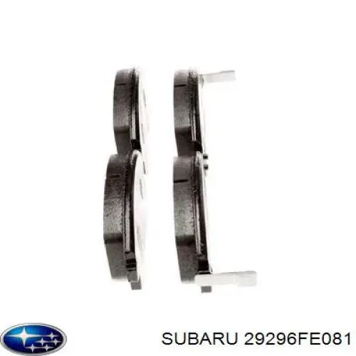 Передние тормозные колодки 29296FE081 Subaru