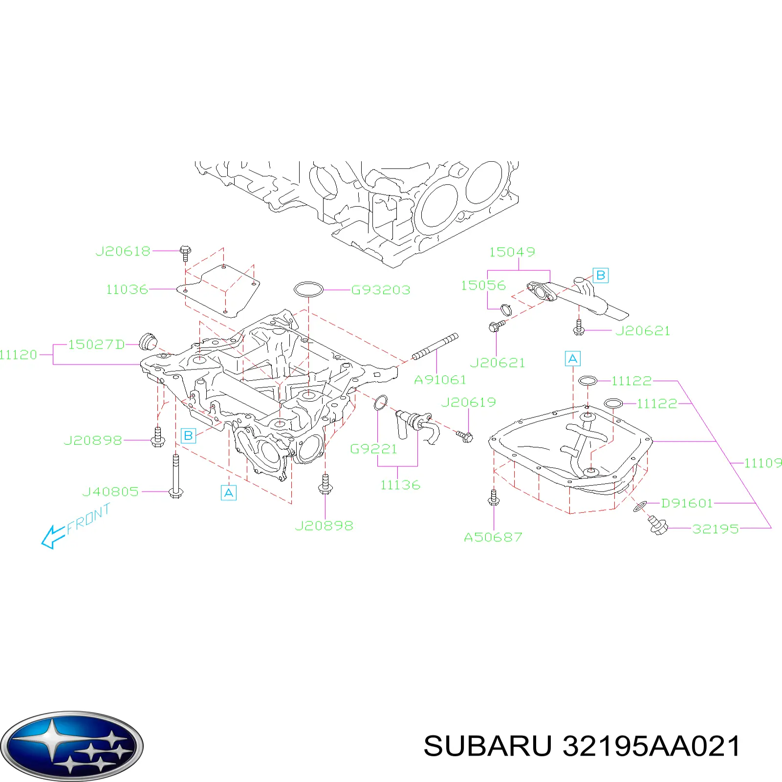 32195AA021 Subaru 