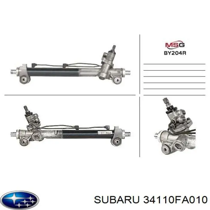 Рейка рулевая Subaru 34110AA080