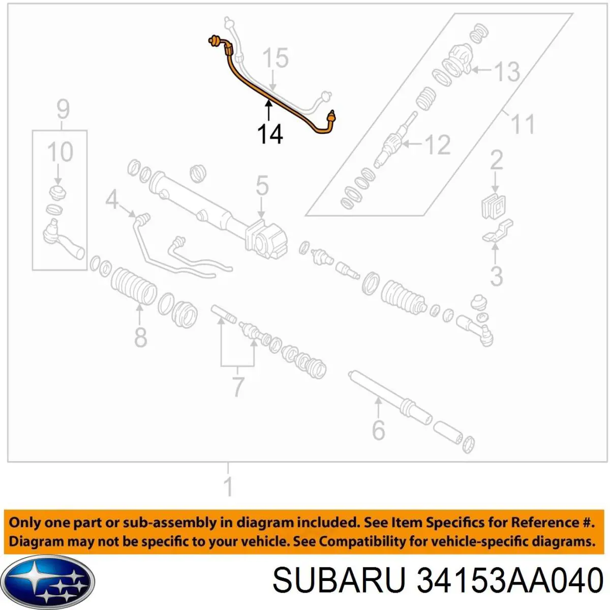 34153AA040 Subaru 