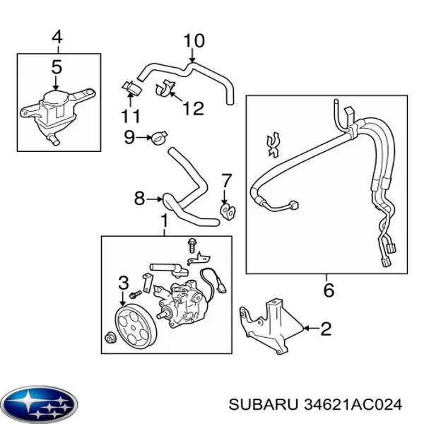  Subaru 34621AC024 цена, от 1.32 USD