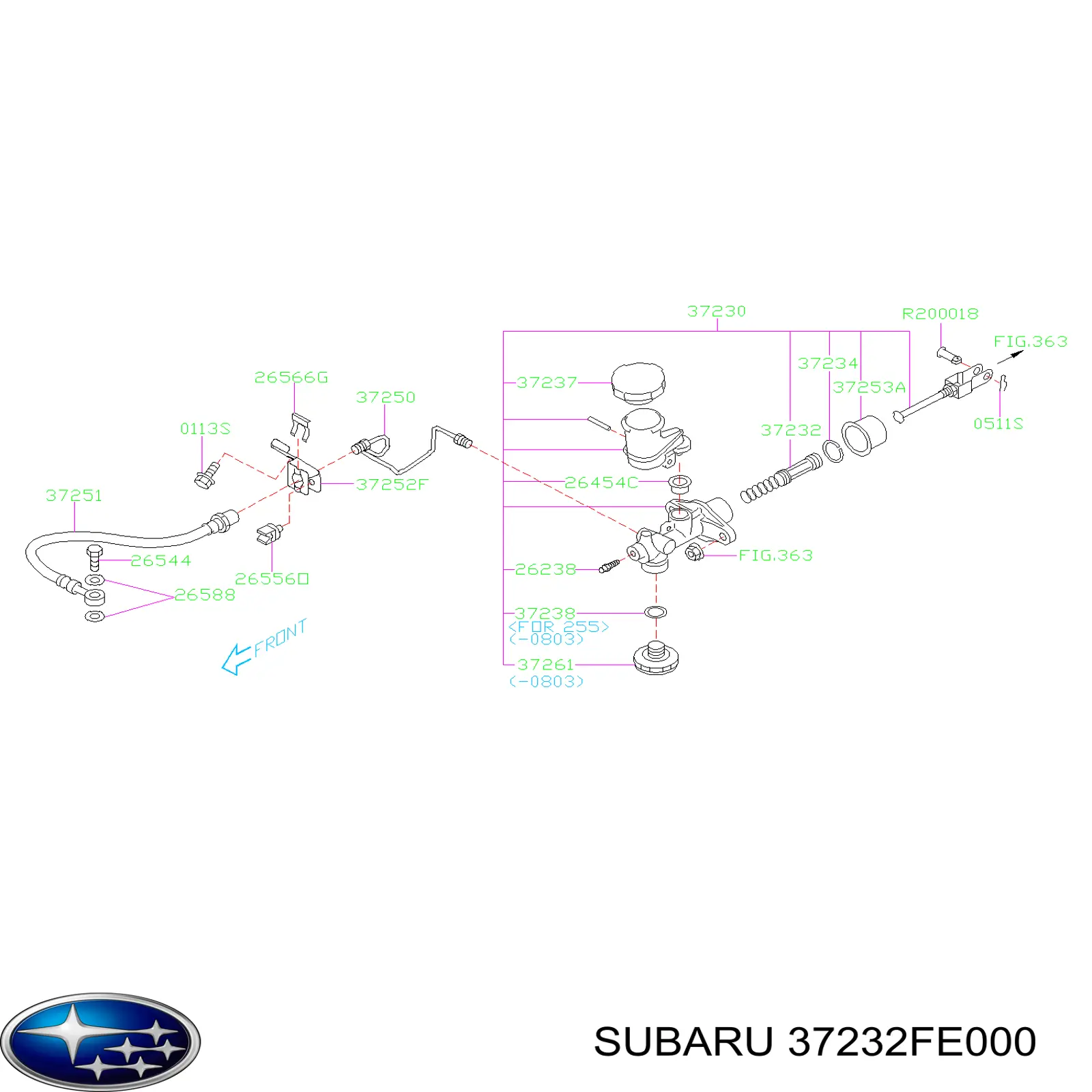  Subaru 37232FE000 цена, от 25.45 USD