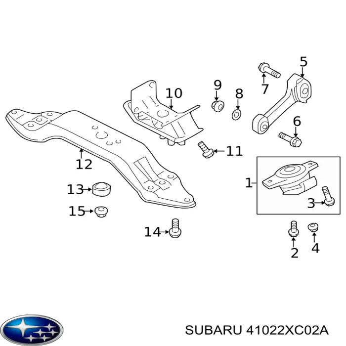 41022XC02A Subaru Опора КПП