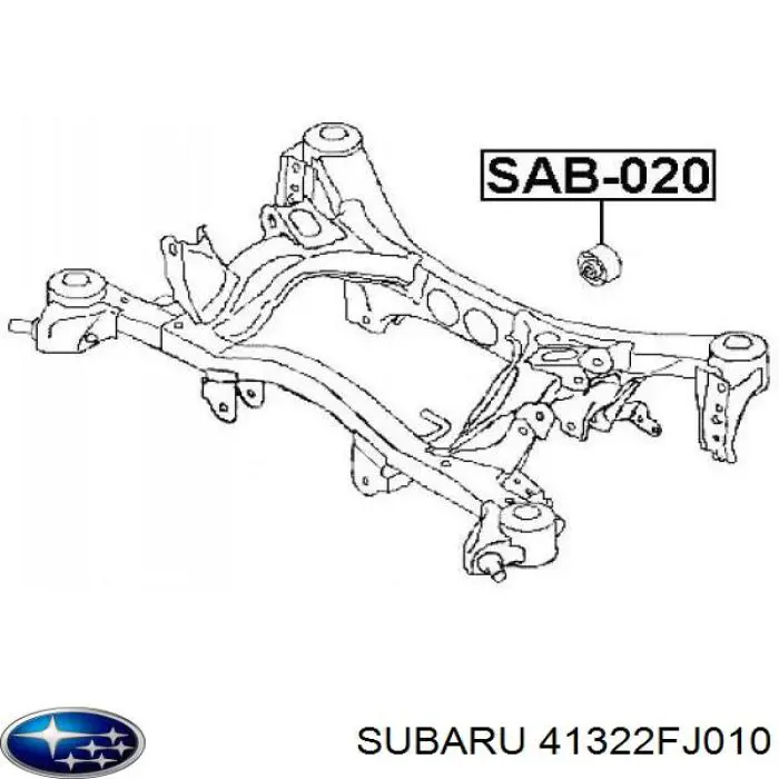 Купить 41322FJ010 Subaru Сайлентблок задней балки