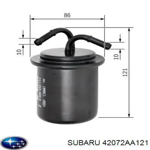 Filtro de combustível Subaru 42072AA121 preço, a partir de 21,61 USD