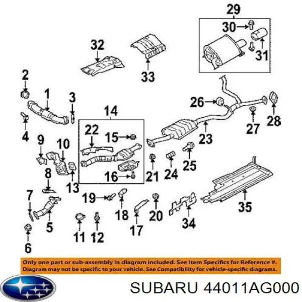 Прокладка приемной трубы глушителя на Subaru Forester S13, SJ