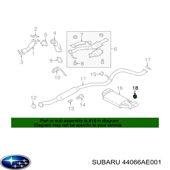 Купить 44066AE001 Subaru Подвесные подушки глушителя
