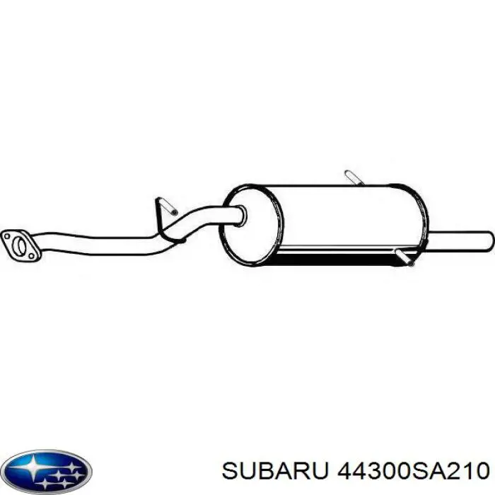 Глушитель, задняя часть на Subaru Forester S11, SG