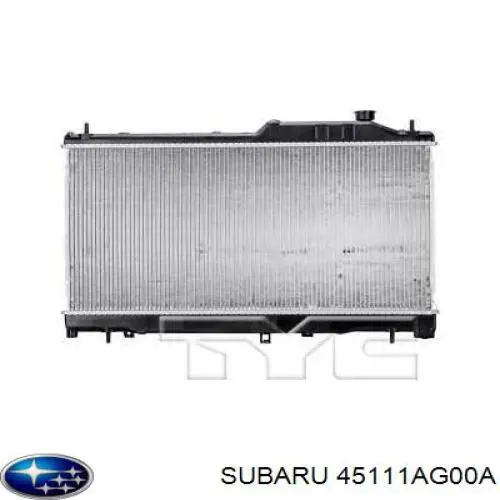 Радиатор охлаждения двигателя Subaru 45111AG00A