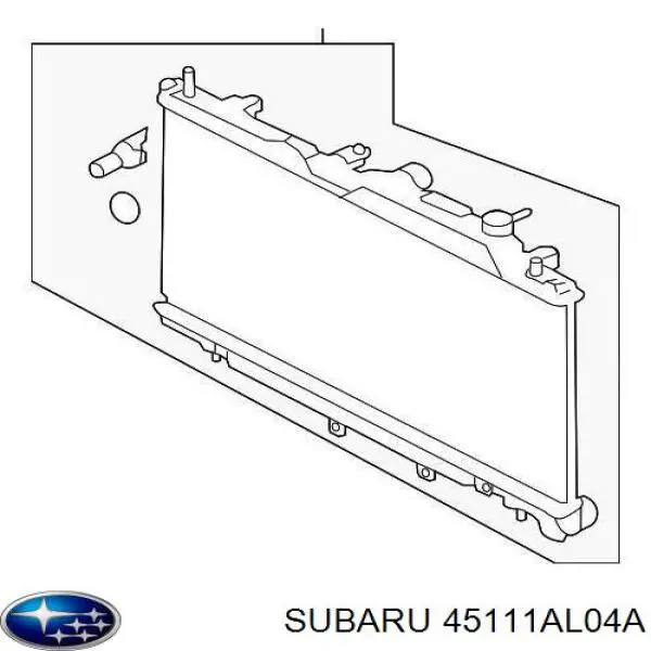 Радиатор охлаждения двигателя Subaru 45111AL04A