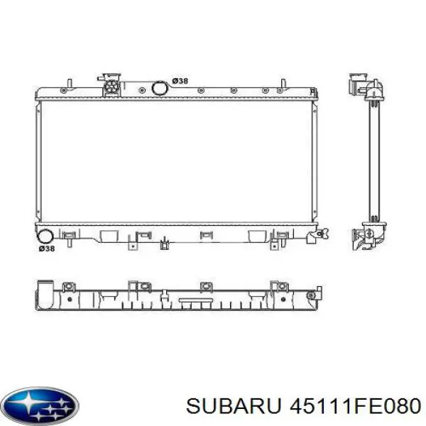 Радиатор 45111FE080 Subaru