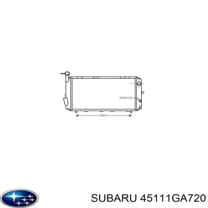 Радиатор 45111GA720 Subaru