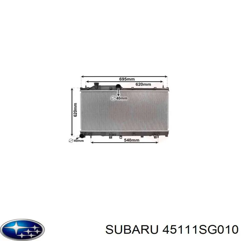 45111SG010 Subaru радиатор