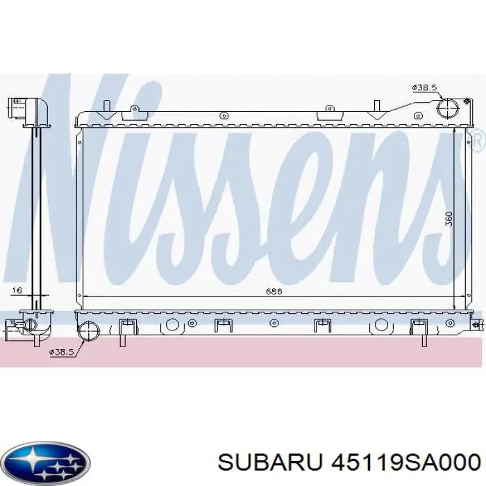 45119SA000 Subaru радиатор