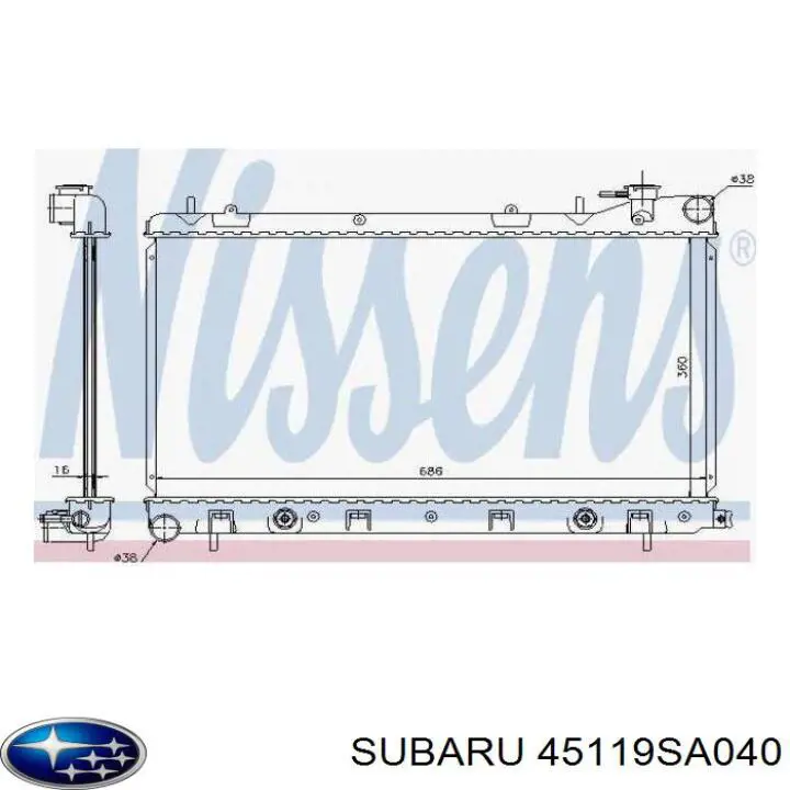 Купить 45119SA040 Subaru Радиатор водяной