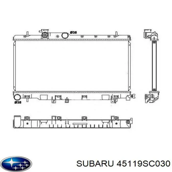 Радиатор 45119SC030 Subaru