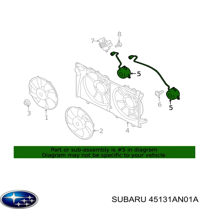  Мотор вентилятора системы охлаждения Subaru OUTBACK 