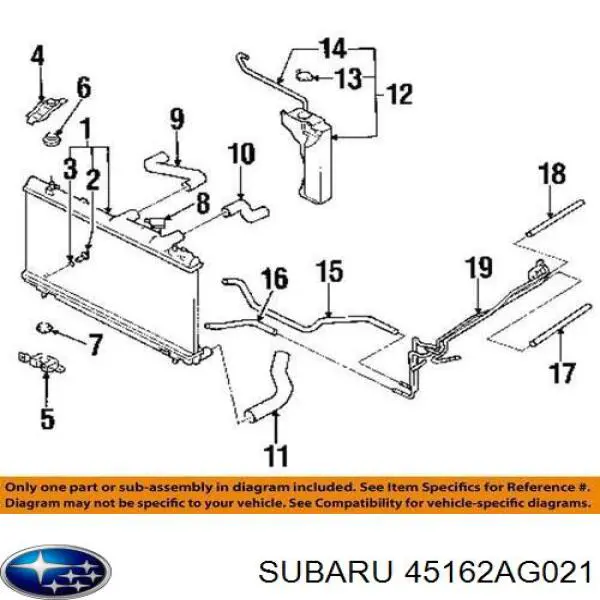 Шланг расширительного бачка верхний на Subaru Forester S12, SH