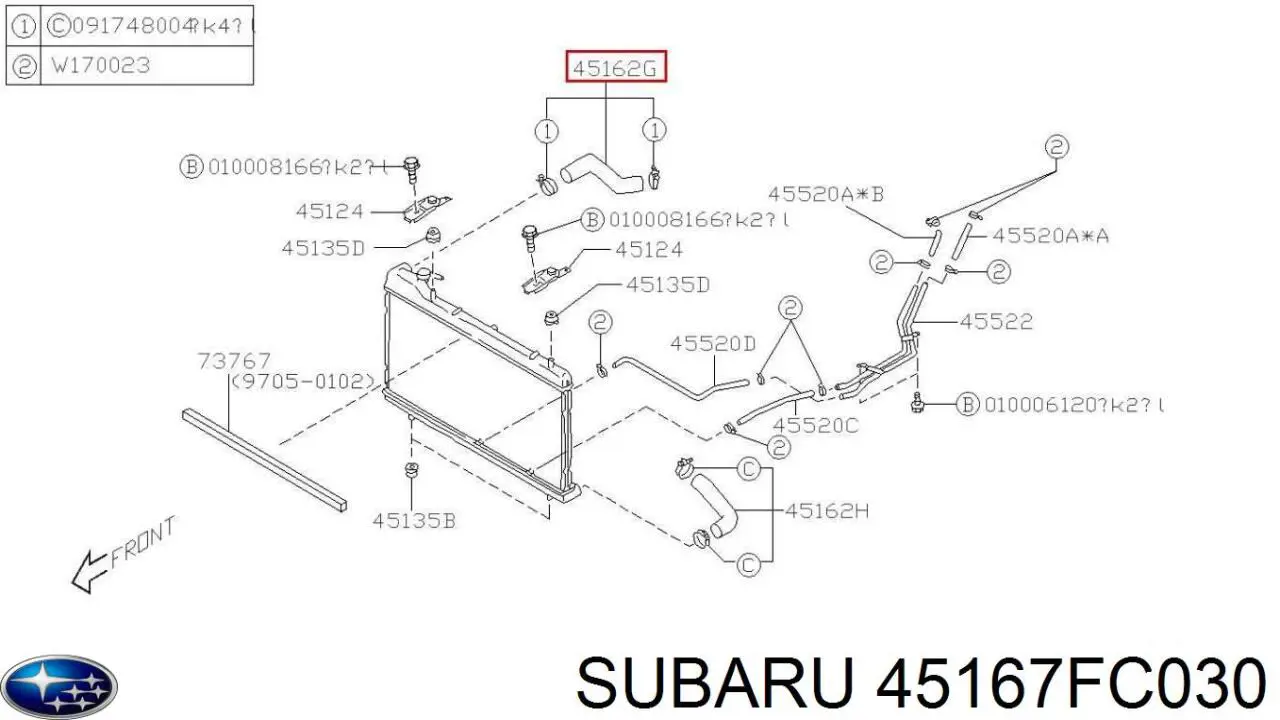  Subaru 45167FC030 цена, от 22.37 USD