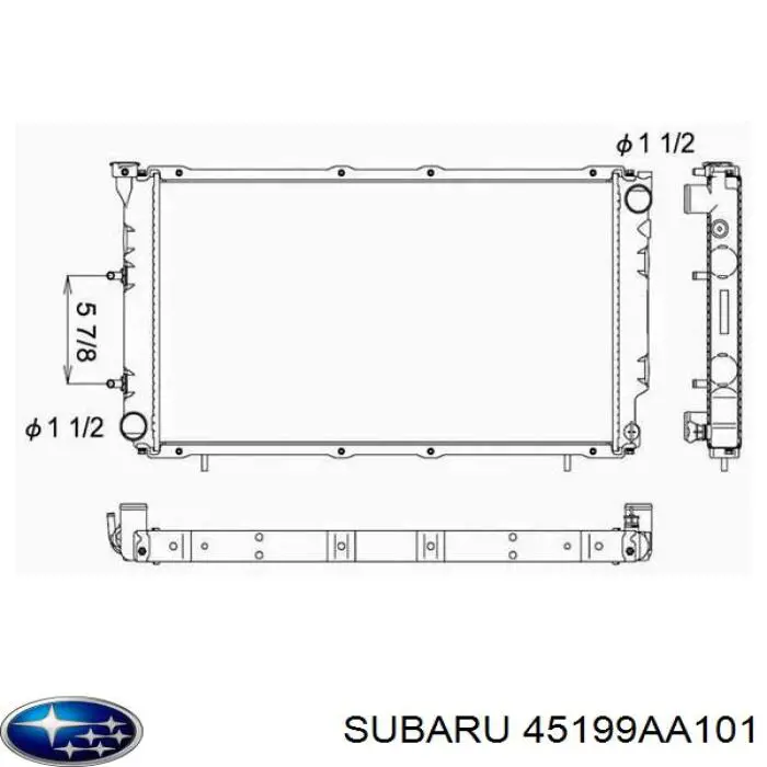 Радиатор 45199AA101 Subaru