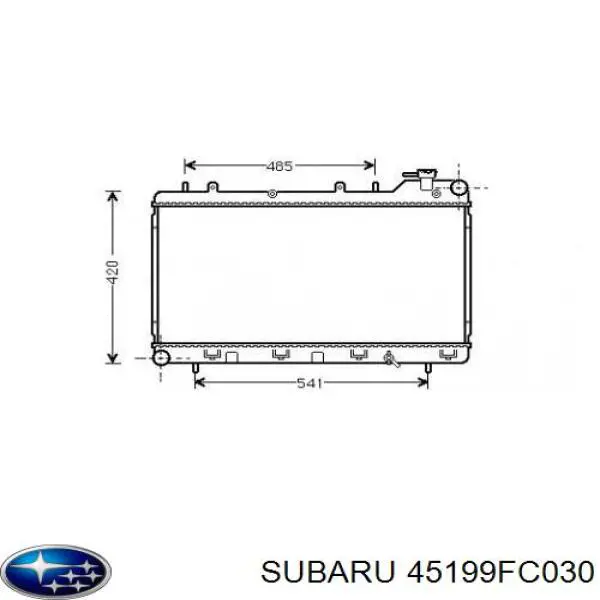 Радиатор 45199FC030 Subaru